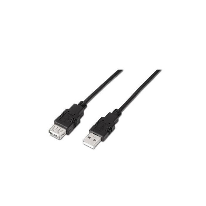 Aisens Cable USB 2.0 Tipo A-M - A-H Negro 1.0M