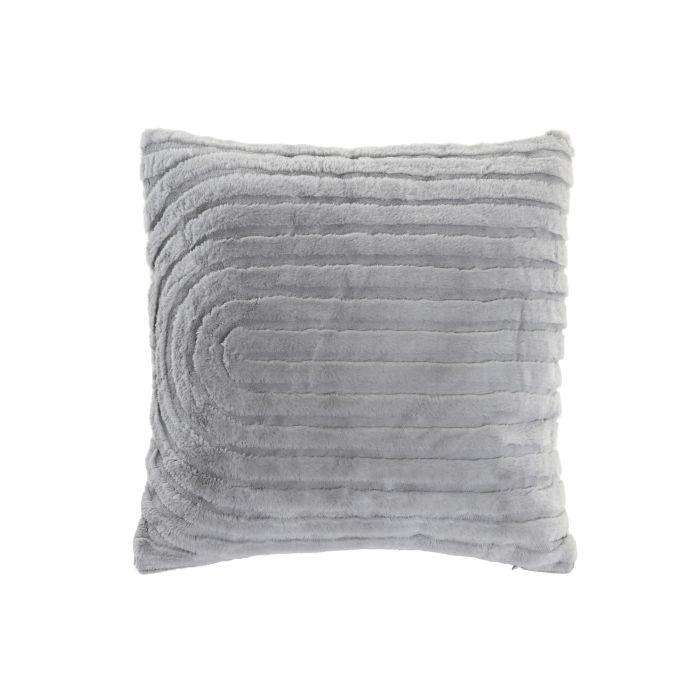 DKD Home Decor Cojín Urban Gris Claro 45x45 cm Poliéster Pack 2 Unidades con Cremallera