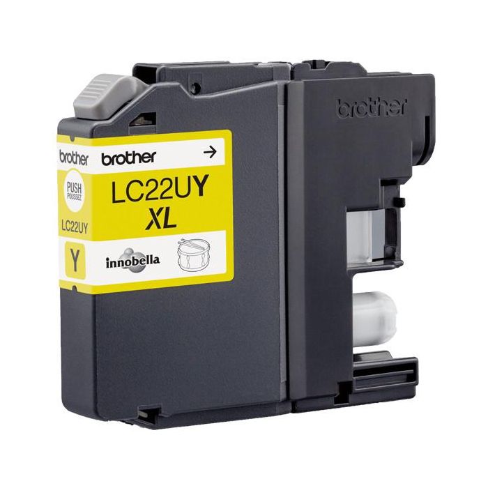 Brother LC22UY Cartucho de Tinta Amarillo Alto Rendimiento (XL) Tinta a Base de Pigmentos 1200 Páginas Original 1