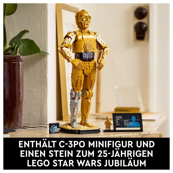 Lego Star Wars 75398 C-3PO Minifigura de Droide para Construir Kit de Modelo para Adultos