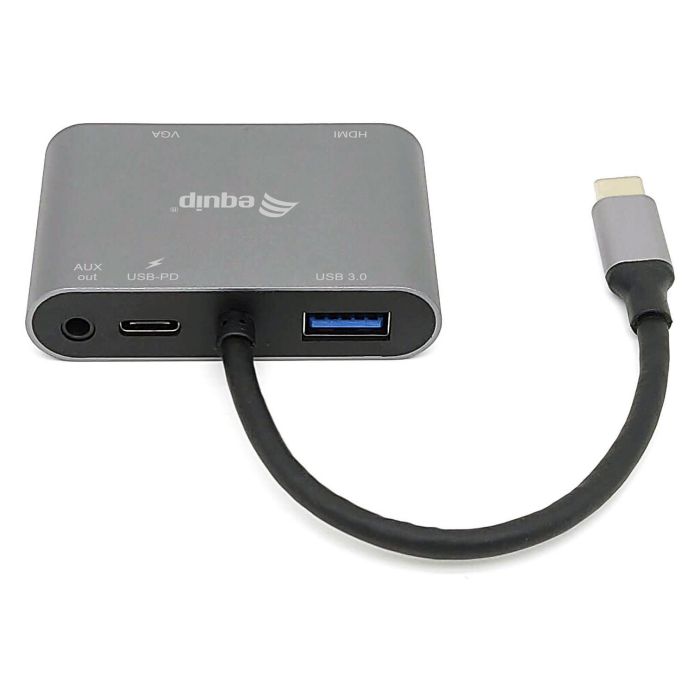 EQUIP ADAPTADOR USB-C 5IN1 HDMI 4K VGA USB 3.0 TIPO A + USB-C CARGA 100W 1
