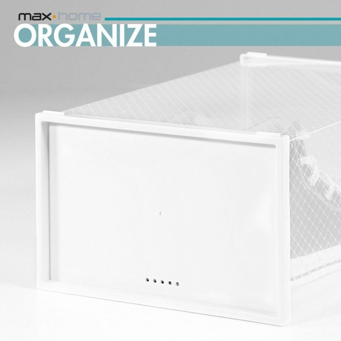 Caja apilable para zapatos Max Home Blanco 6 Unidades Polipropileno ABS 23 x 14,5 x 33,5 cm 3 Caja apilable para zapatos Max Home Blanco 6 Unidades Polipropileno ABS 23 x 14,5 x 33,5 cm 3