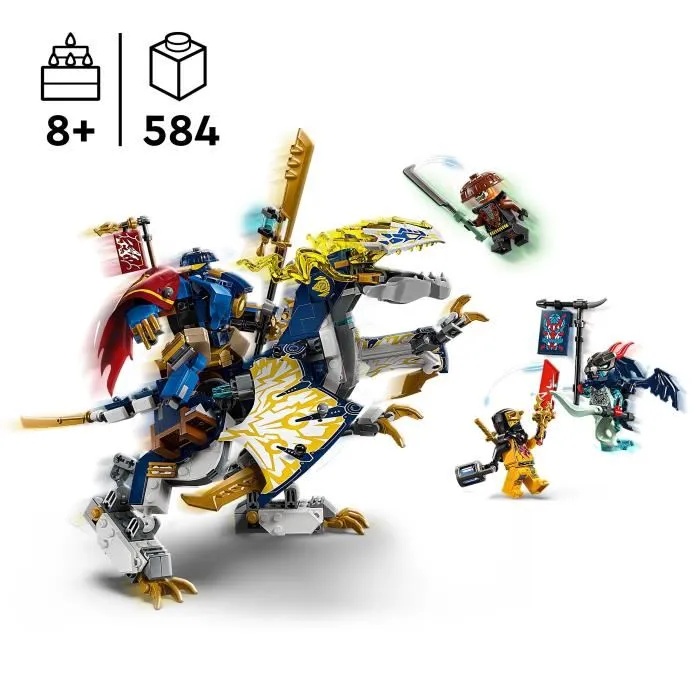 Lego NINJAGO 71843 Robot Jinete de Dragón de Rogue Set de construcción para niños de 8 años 1