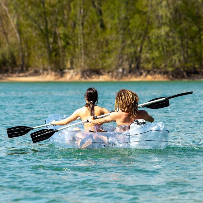 Kayak Hinchable Transparente con Accesorios Paros InnovaGoods 312 cm 2 plazas 3 Kayak Hinchable Transparente con Accesorios Paros InnovaGoods 312 cm 2 plazas 3