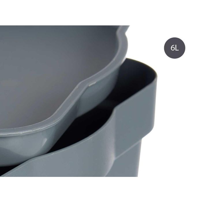 Caja Plastico Con Tapa 6L Gris Kipit 21X11CM (12 Unidades) 3 Caja Plastico Con Tapa 6L Gris Kipit 21X11CM (12 Unidades) 3