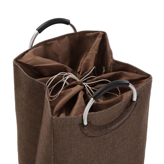 Cesto para la Ropa Sucia Versa Marrón Aluminio Polipropileno EVA 36 X 55 X 30 CM 1 Cesto para la Ropa Sucia Versa Marrón Aluminio Polipropileno EVA 36 X 55 X 30 CM 1