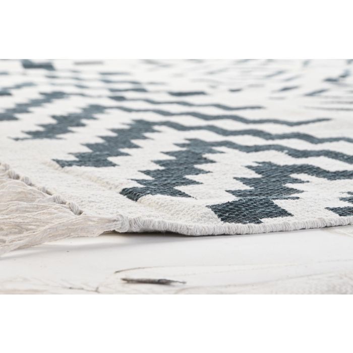 DKD Home Decor Alfombra Boho Rectangular Negro y Blanco de 100% Algodón, Medidas 230 x 160 cm 3 DKD Home Decor Alfombra Boho Rectangular Negro y Blanco de 100% Algodón, Medidas 230 x 160 cm 3