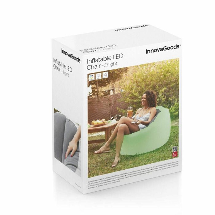 Pack Sillón Hinchable con LED Multicolor y Asiento Hinchable con LED Multicolor y Mando a Distancia InnovaGoods 1 Pack Sillón Hinchable con LED Multicolor y Asiento Hinchable con LED Multicolor y Mando a Distancia InnovaGoods 1