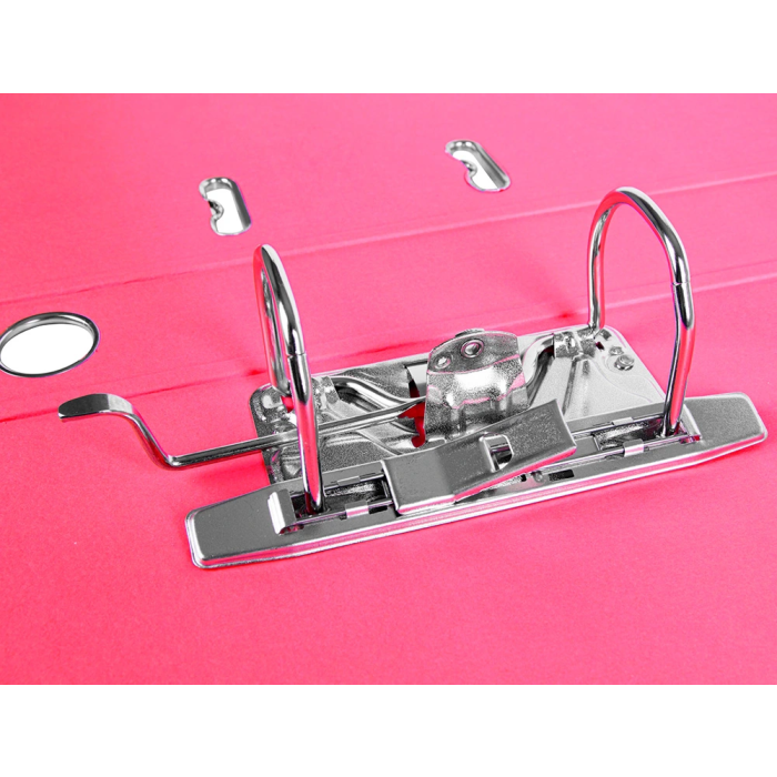 Liderpapel Archivador de Palanca Folio Documenta Forrado PVC Rado Lomo 52 mm Rosa con Compresor Metálico 4