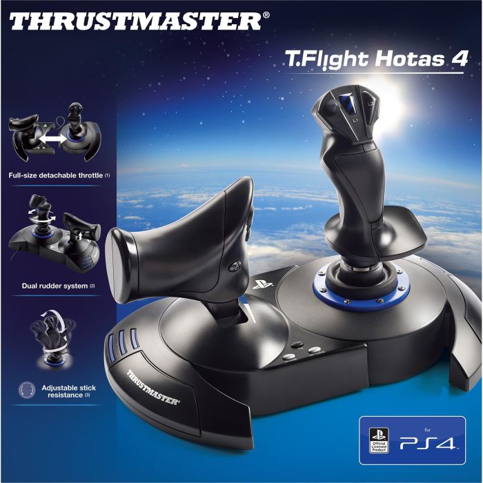 Thrustmaster T.Flight Hotas 4 Palanca de mando para PC y PlayStation 4, USB 2.0, Negro/Azul 5 Thrustmaster T.Flight Hotas 4 Palanca de mando para PC y PlayStation 4, USB 2.0, Negro/Azul 5