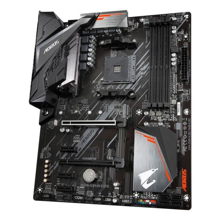 Gigabyte A520 AORUS ELITE Placa Base para AMD Ryzen Serie 5000 AM4, Soporte DDR4 4733MHz (OC), Ranura PCIe 3.0 M.2, USB 3.2 Gen2, Gigabit Ethernet LAN 3