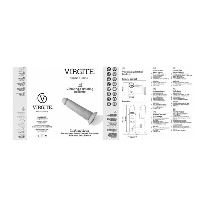 Vibrador realista Virgite 21 cm 7 Vibrador realista Virgite 21 cm 7