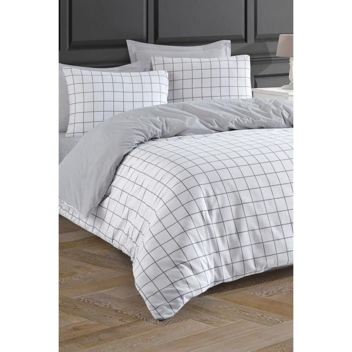 Juego de Cama ASI8684283344727 - 1 Funda Nórdica 220x240 cm + 2 Fundas Almohada 60x60 cm - Algodón/Poliéster Gris 1