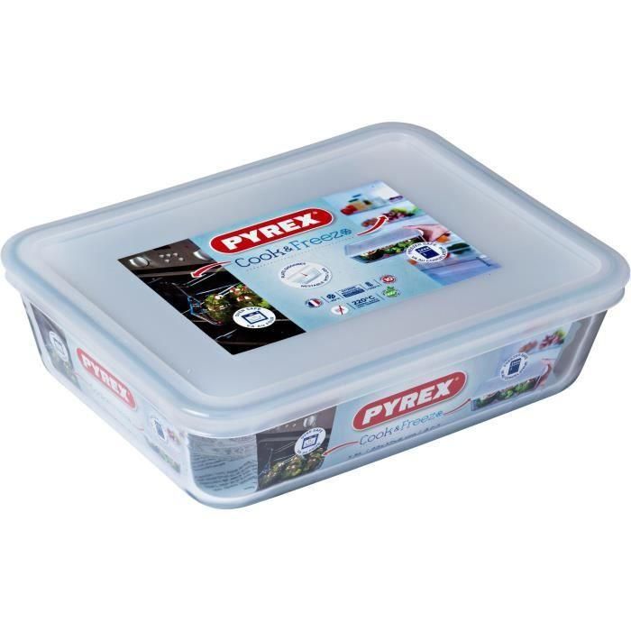 Recipiente Rectangular Boro Cook & Freeze Pyrex 22,5x17,5x6,5 cm-1,5 L 1 Recipiente Rectangular Boro Cook & Freeze Pyrex 22,5x17,5x6,5 cm-1,5 L 1