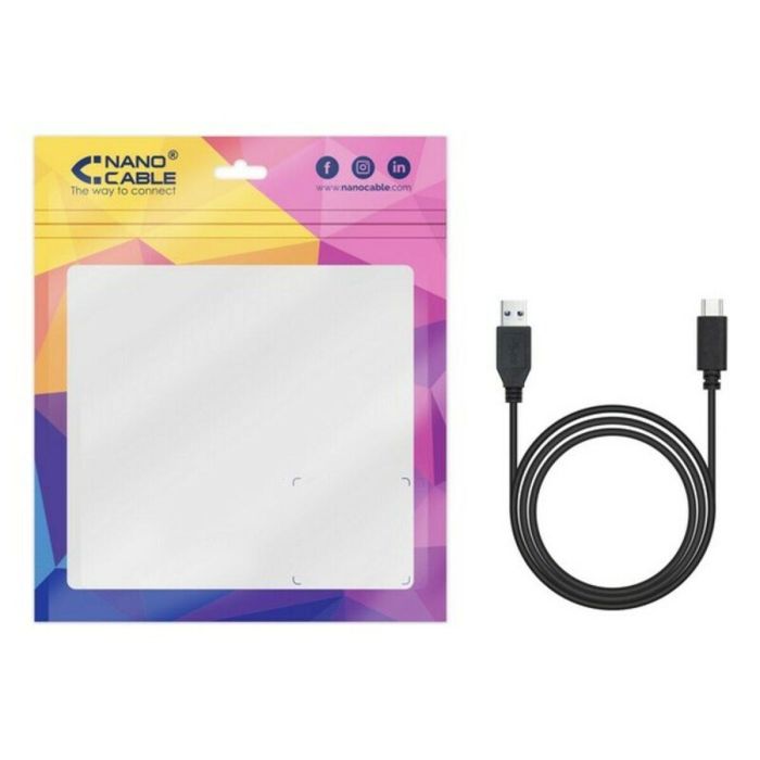 Cable USB a Mini USB NANOCABLE 10.01.4000 (0,5M) Negro 1 Cable USB a Mini USB NANOCABLE 10.01.4000 (0,5M) Negro 1