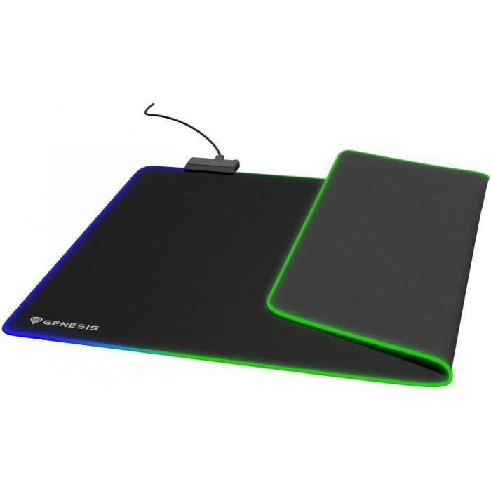 GENESIS Boron 500 XXL RGB Alfombrilla de Ratón Gaming, Negra, con Iluminación LED RGB Multicolor, 800x400mm para Escritorio Completo 3