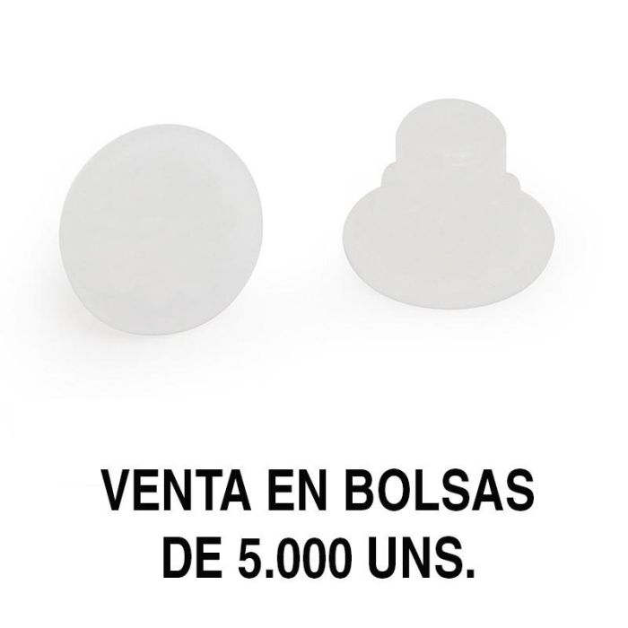 Herrajes Alk Tapa Mina Ag. 5mm Translucido (5.000 Unidades)