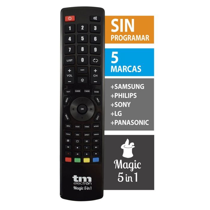Mando a Distancia Universal TM Electron TMURC501 Gris 5 Mando a Distancia Universal TM Electron TMURC501 Gris 5