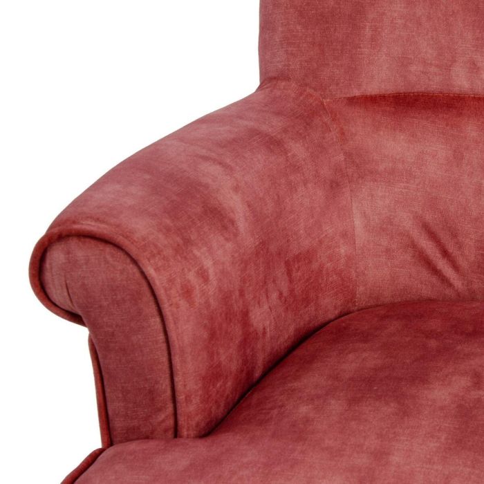 Sillón 77 x 64 x 88 cm Tejido Sintético Madera Rojo Oscuro 7