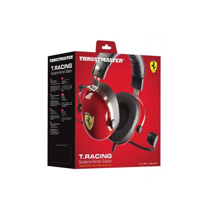 Thrustmaster 4060197 Auriculares Diadema T.Racing Alámbrico Conector 3,5 mm Negro Rojo Acero Inoxidable Amarillo Juego 5 cm 5
