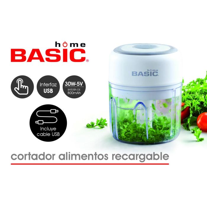 Cortador de alimentos eléctrico con batería 11.8 x 9.2 cm Basic Home (8 Unidades) 6 Cortador de alimentos eléctrico con batería 11.8 x 9.2 cm Basic Home (8 Unidades) 6