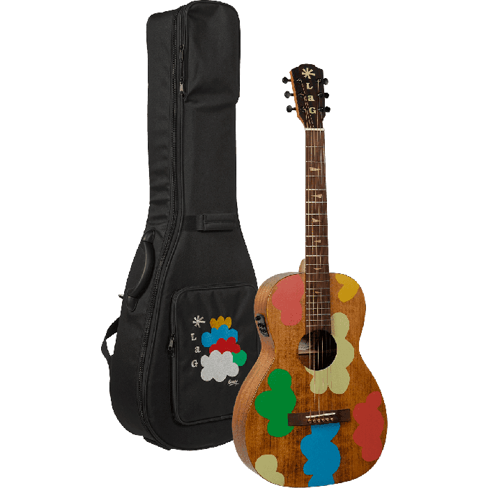 LAG Guitarra Acústica Parlor Electro Signature Vianney Lag Natural Caoba Abeto Engelmann Barniz Satinado