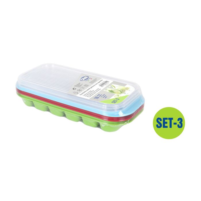 Cubitera Prb Set-3 con tapa para 18 cubitos - Dem (12 Cajas) 6 Cubitera Prb Set-3 con tapa para 18 cubitos - Dem (12 Cajas) 6