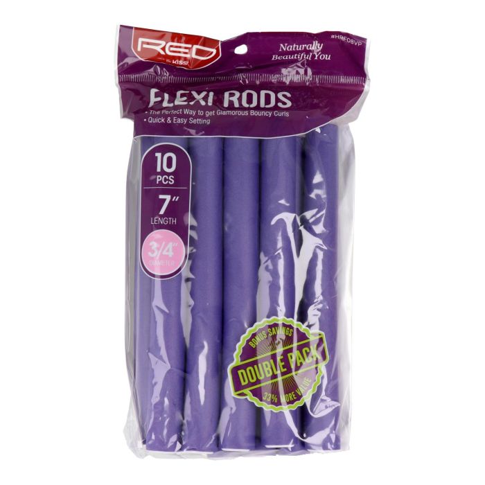 Red Kiss Flexi Rods 7" 3.4 Valuepk 10Pcs Purple