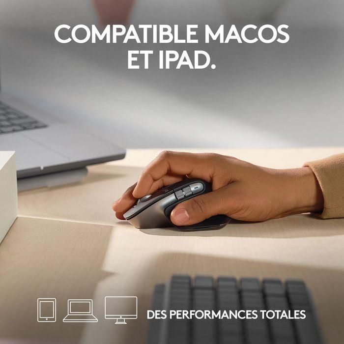 Logitech 910-006571 Ratón Ergonómico Inalámbrico Bluetooth MX Master 3S For Mac, 8000 DPI, Clics Discretos, MagSpeed, Recargable, Gris Espacial 8 Logitech 910-006571 Ratón Ergonómico Inalámbrico Bluetooth MX Master 3S For Mac, 8000 DPI, Clics Discretos, MagSpeed, Recargable, Gris Espacial 8