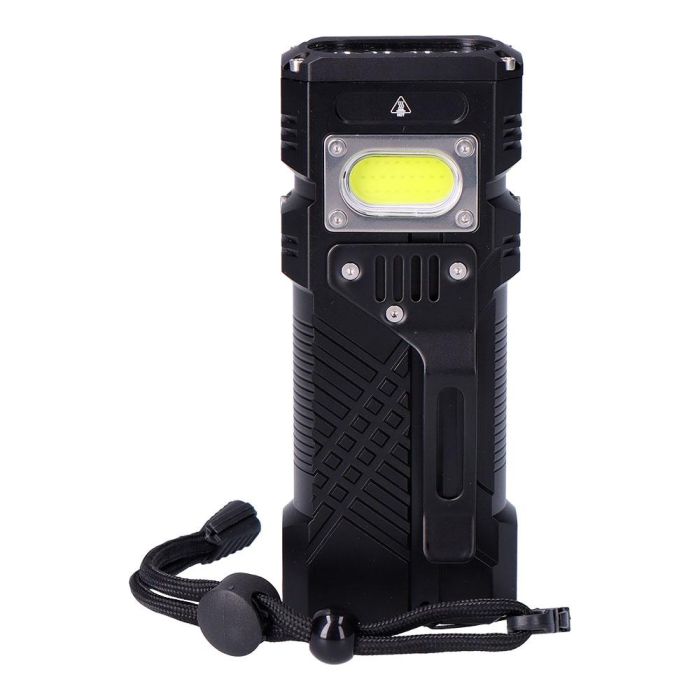 Edm Linterna led de largo alcance 10000 lm, aluminio, IP44, 8x15W 6500K, 3W frontal, power bank, USB-C 1 Edm Linterna led de largo alcance 10000 lm, aluminio, IP44, 8x15W 6500K, 3W frontal, power bank, USB-C 1
