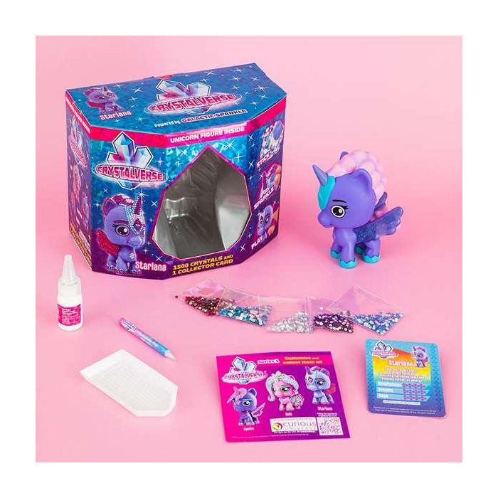Bandai Unicornio Crystalverse Classic para Cristalizar, Incluye 1500 Cristales, Pegamento, Aplicador y Manual, Surtidos Edad 6+ 3