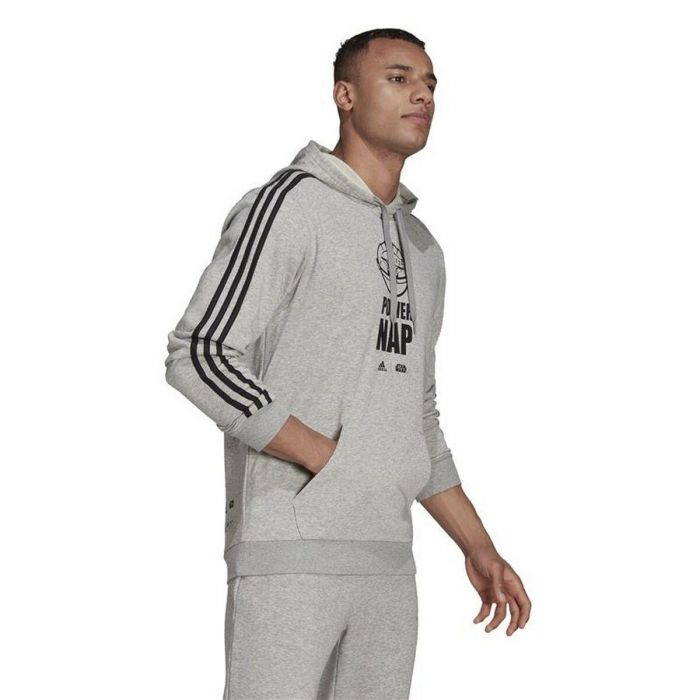 Sudadera con Capucha Hombre Adidas X Star Wars: The Mandalorian Gris claro 4