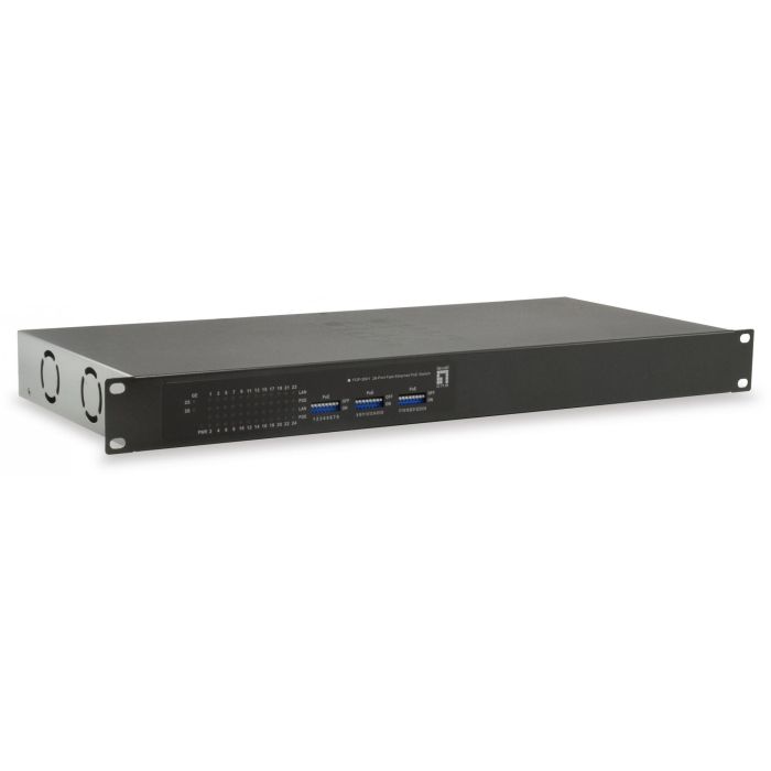 Level One FGP-2601 Switch gestionable 24 puertos Fast Ethernet PoE + 2 puertos Gigabit Ethernet 19" 150W