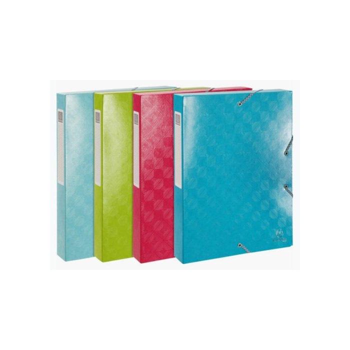 Carpeta De Proyectos Exacompta 1928 Cartulina Lustrada A4 Gomas 4 Cm Surtido (4 Col.) (Set de 8)