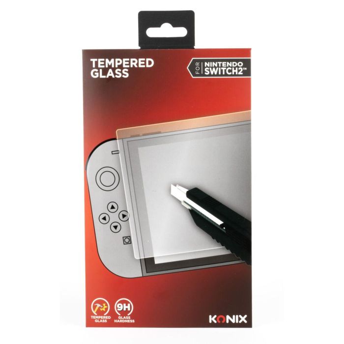 Konix Protector de Pantalla de Vidrio Templado para Nintendo Switch 2, Anti-burbujas, Anti-arañazos, Dureza 9H, 100% Transparente 2