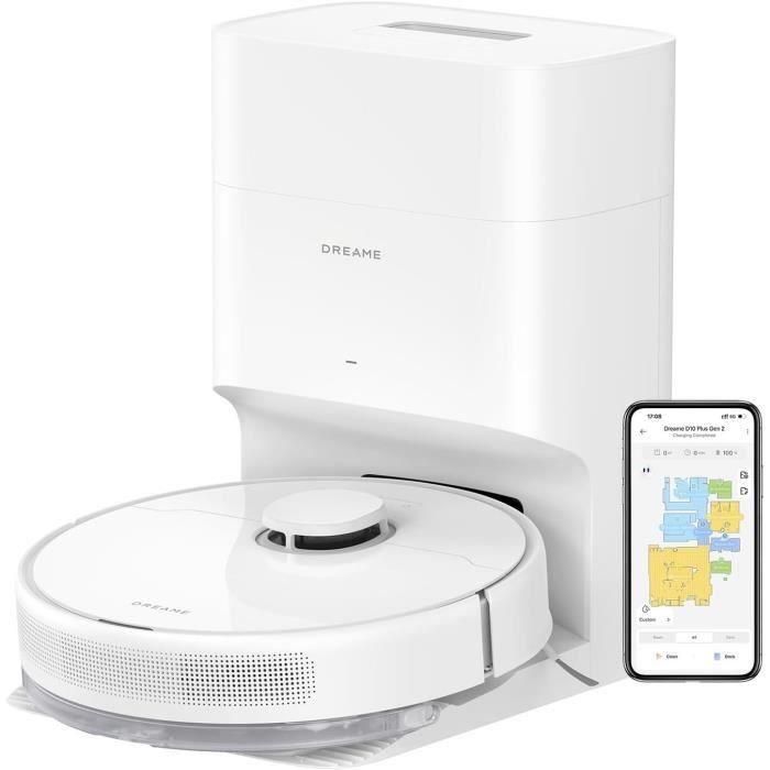 Robot aspirador - DREAME D10 Plus Gen 2 - 6000 Pa - 400 ml - Blanco Robot aspirador - DREAME D10 Plus Gen 2 - 6000 Pa - 400 ml - Blanco