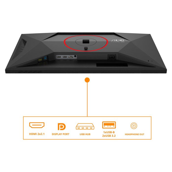 AOC Gaming Q27G4SRU - 27 Zoll QHD, 300 Hz, 1 ms, HDR400 2560x1440, 2x HDMI 2.1, DisplaPort 1.4, USB Hub schwarz-rot 11