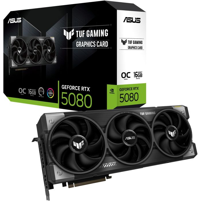 ASUS TUF Gaming GeForce RTX 5080 TUF-RTX5080-O16G-GAMING Tarjeta Gráfica 16GB GDDR7 3Fan OC 2