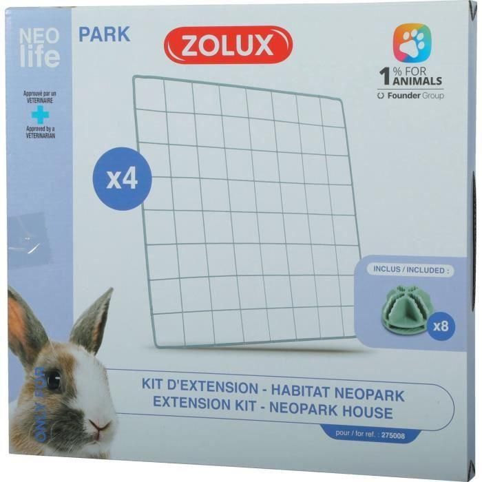 Kit de ampliación para recinto modular - ZOLUX - Neo Park - Rabbit - 4 rejillas 2 Kit de ampliación para recinto modular - ZOLUX - Neo Park - Rabbit - 4 rejillas 2