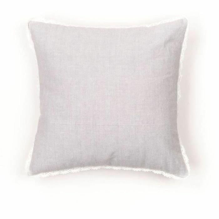 Cojín - HOY - CHARME - Chambray x Dentelle Capucine - 40 x 40 cm 2 Cojín - HOY - CHARME - Chambray x Dentelle Capucine - 40 x 40 cm 2