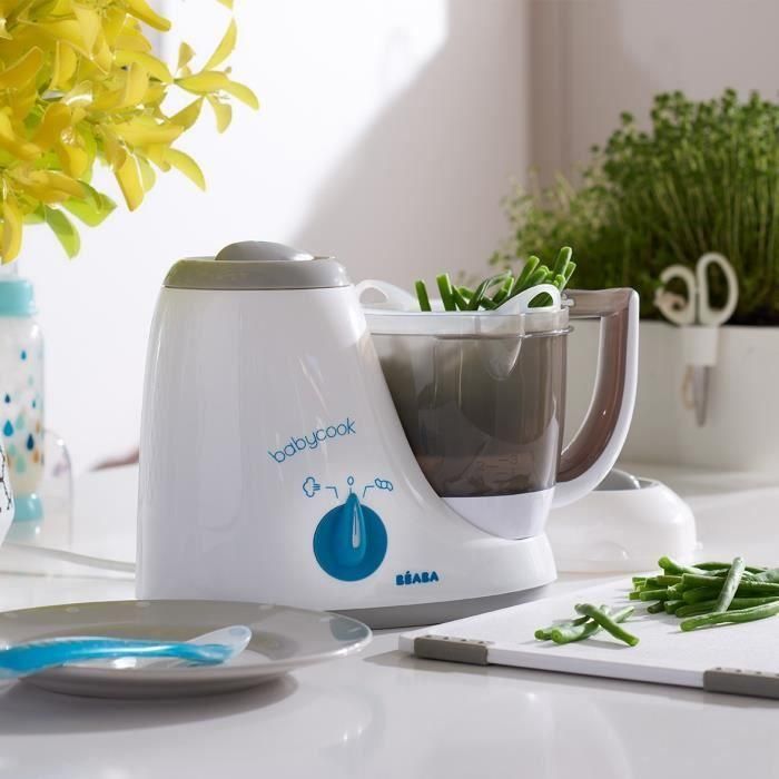Beaba Procesador de Comida para Bebés Babycook Original 4 en 1: Vapor, Mezcla, Descongela, Recalienta, Vapor Rápido 15 Min - Gris/Azul 3 Beaba Procesador de Comida para Bebés Babycook Original 4 en 1: Vapor, Mezcla, Descongela, Recalienta, Vapor Rápido 15 Min - Gris/Azul 3