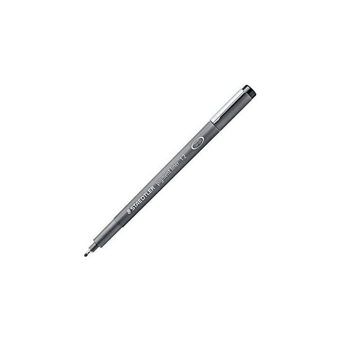 Staedtler Rotulador Calibrado Pigment Liner 1.2 mm Negro - Indeleble, Resistente al Agua y Luz (10 Unidades) (10 Unidades)