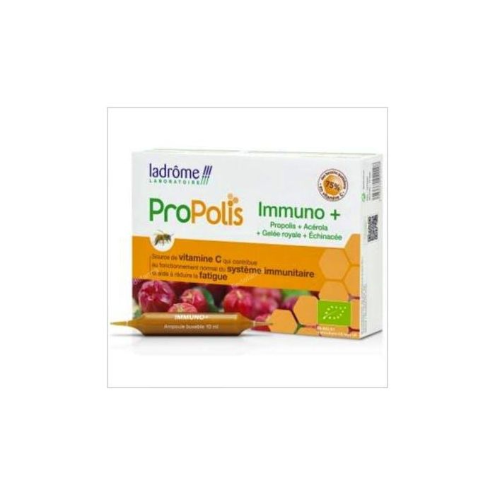LADROME Propolis Immuno+ con Jalea Real y Equinácea, Complemento Alimenticio, 20 Ampollas