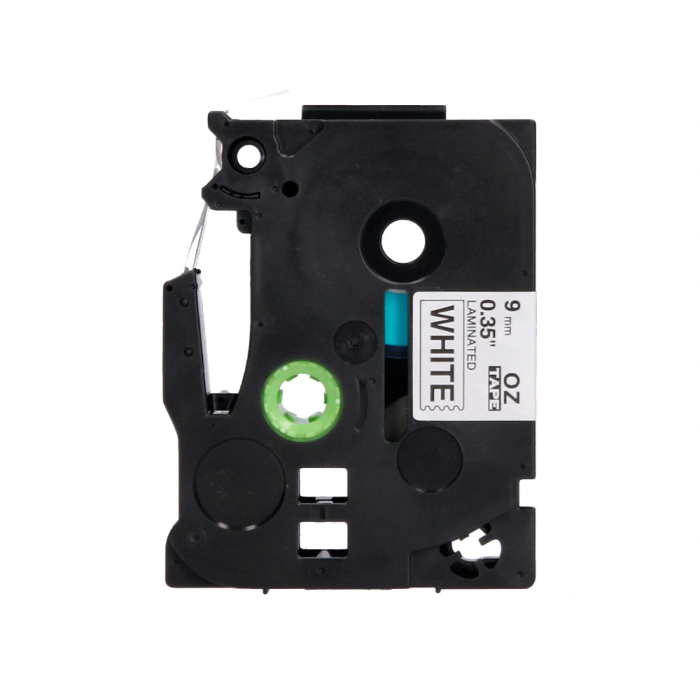Q-connect Cinta TZE-221 Blanco-Negro 9mm Longitud 8mt 1