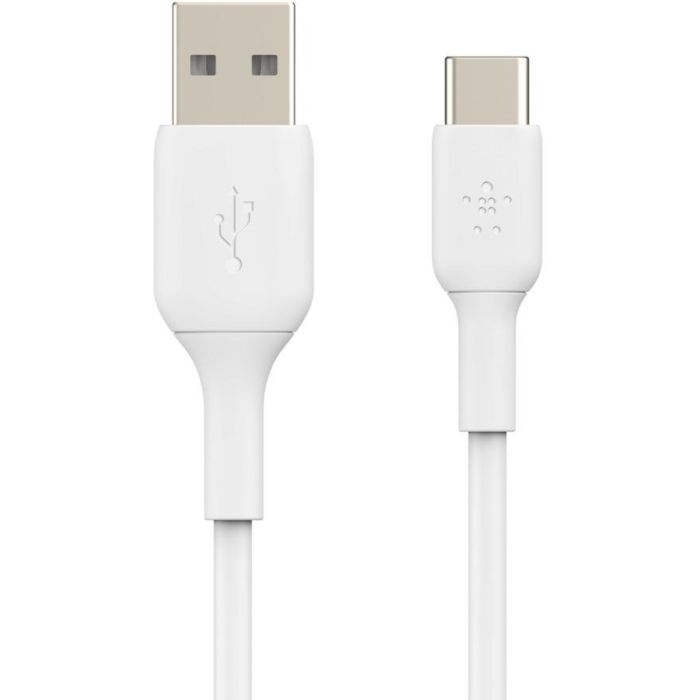 Belkin CAB001BT0MWH - Cable USB-C a USB-A, Macho/Macho, 0.15 m, PVC, Blanco, Plug and Play 2
