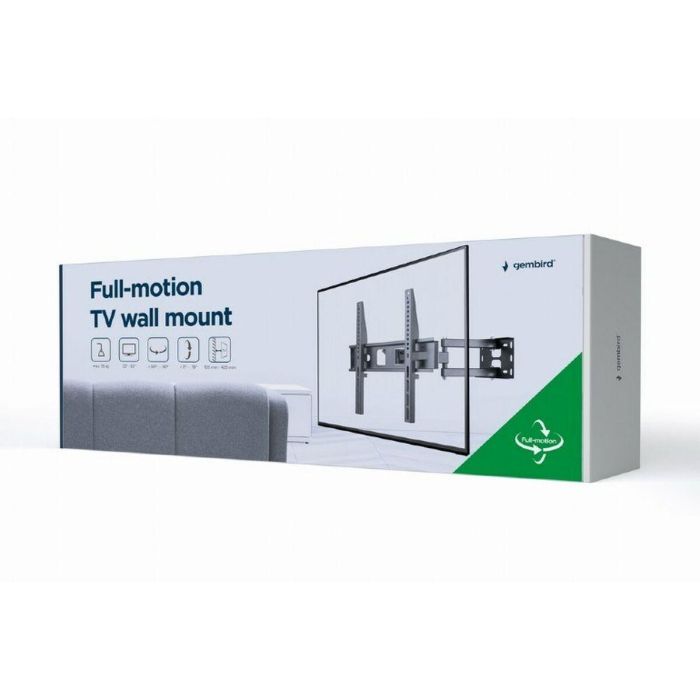 Gembird WM-55ST-03 Soporte de Pared Articulado para TV 32-55 pulgadas, 35kg, VESA 400x400, Inclinable y Giratorio, Negro 1 Gembird WM-55ST-03 Soporte de Pared Articulado para TV 32-55 pulgadas, 35kg, VESA 400x400, Inclinable y Giratorio, Negro 1