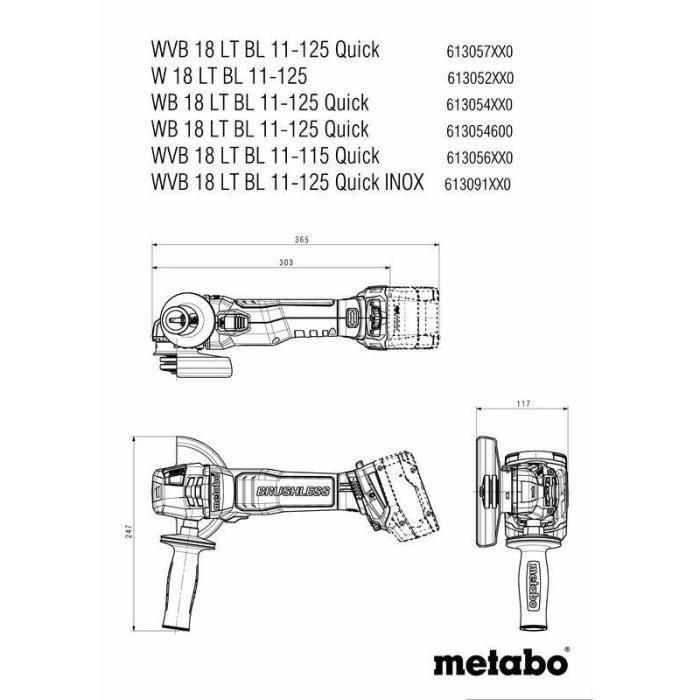 Set de máquinas de batería - METABO - Combo Set 2.9.4 18 V - MetaBOX 165 L 4 Set de máquinas de batería - METABO - Combo Set 2.9.4 18 V - MetaBOX 165 L 4