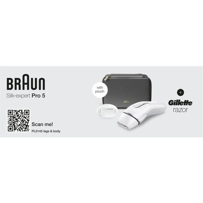 Braun IPL PL5145 Depiladora de luz pulsada, Blanco, verde y negro 3