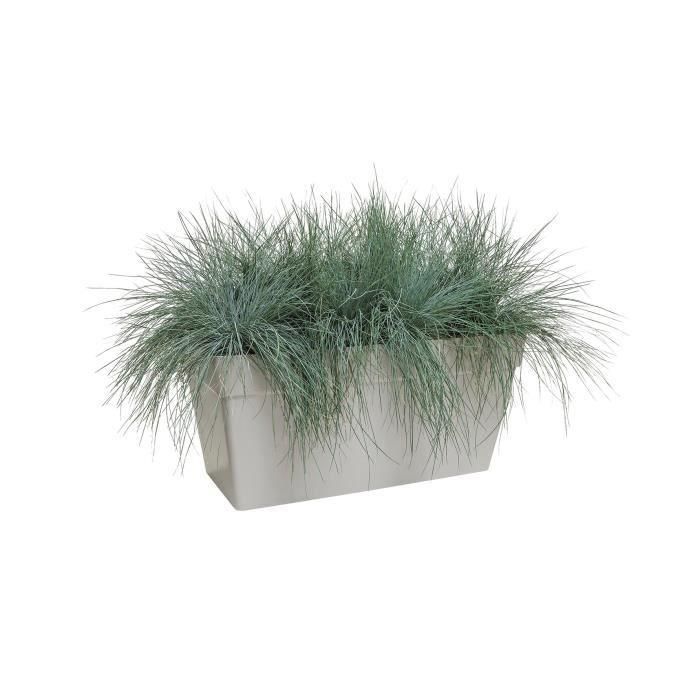 Elho Jardinera Contenedor con Ruedas para Plantas de Patio y Terraza, Autorriego (Depósito de Agua 51 L), 70 cm, Blanco 1