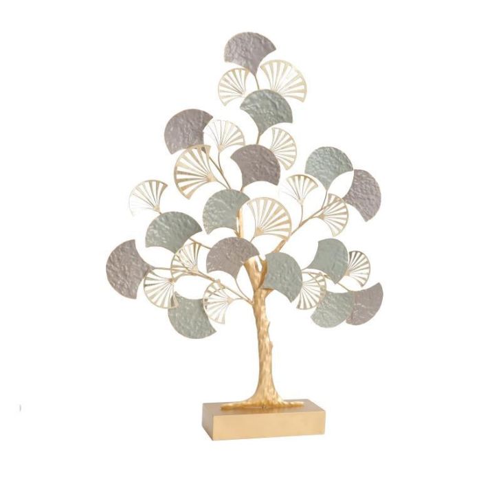 DKD Home Decor Decoración de Interiores Árbol Moderno Metálico Multicolor y Dorado, Medidas 88 cm Alto x 62 cm Ancho x 11.5 cm Largo
